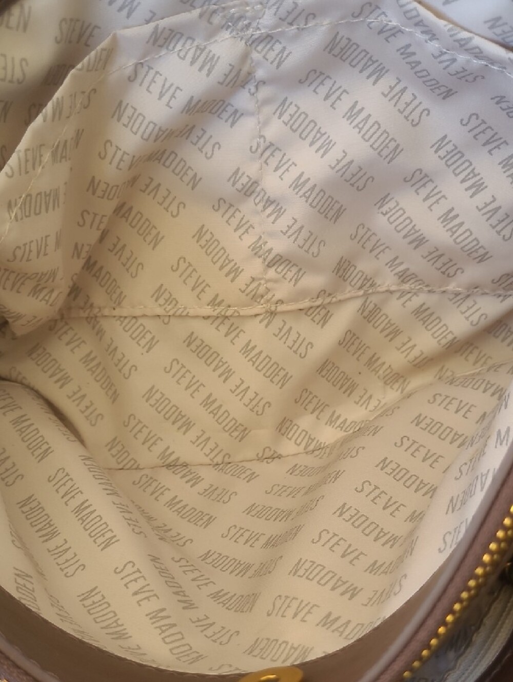 Steve Madden Brown Embossed SM Logo Shoulder Bag - Picture 11 of 13